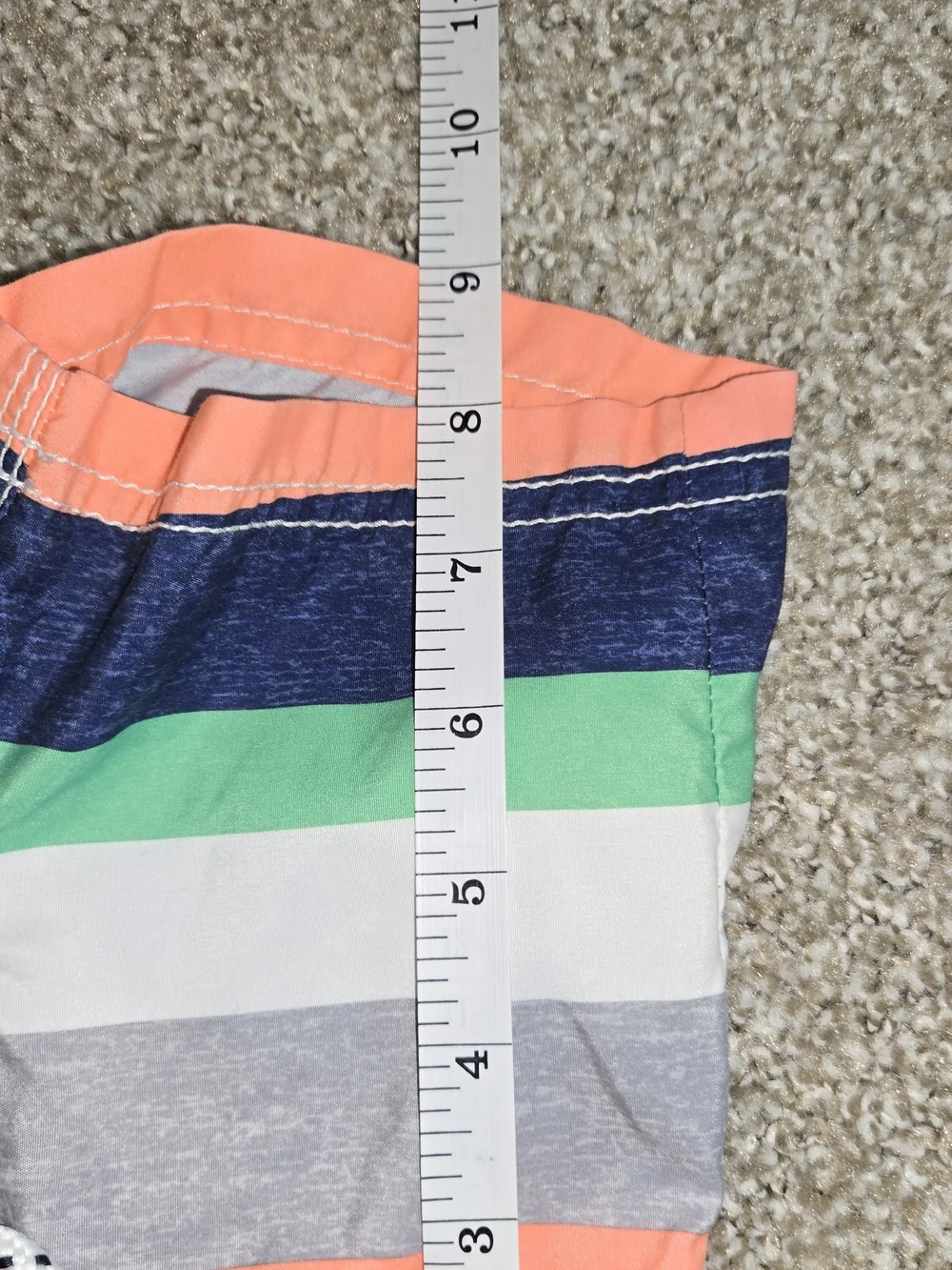 OshKosh B'gosh Striped Shorts in Navy, Coral, Gray and Green